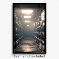 Pixel Art Poster - Dreary Repository (8 Bit Psychedelic Trippy Video Game Print)
