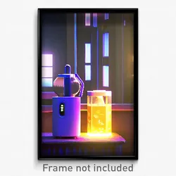 Pixel Art Poster - Puny Blender (8 Bit Psychedelic Trippy Video Game Print)
