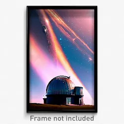 Pixel Art Poster - Striking Observatory (8 Bit Psychedelic Video Game Print)