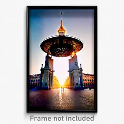 Pixel Art Poster - Circular Madrid (8 Bit Psychedelic Trippy Video Game Print)