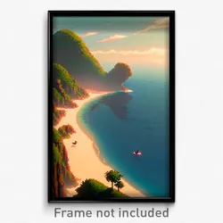 Pixel Art Poster - Graceful Cove (8 Bit Psychedelic Trippy Video Game Print)