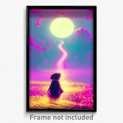 Pixel Art Poster - Wiggly Dream (8 Bit Psychedelic Trippy Video Game Print)