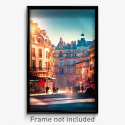 Pixel Art Poster - Zany French City (8 Bit Psychedelic Trippy Video Game Print)