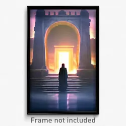 Pixel Art Poster - Muted Tomb (8 Bit Psychedelic Trippy Weird Video Game Print)