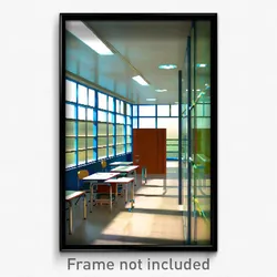 Pixel Art Poster - Glass Classroom (8 Bit Psychedelic Trippy Video Game Print)