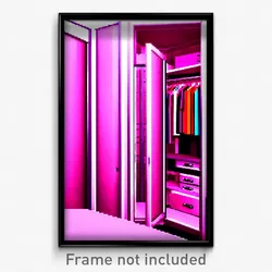 Pixel Art Poster - Rosy Closet (8 Bit Psychedelic Trippy Weird Video Game Print)