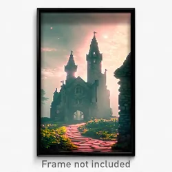 Pixel Art Poster - Wicked Priory (8 Bit Psychedelic Trippy Video Game Print)