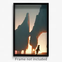 Pixel Art Poster - Big Downs (8 Bit Psychedelic Trippy Weird Video Game Print)
