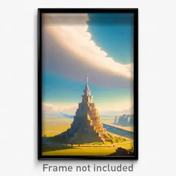 Pixel Art Poster - Vast Landmark (8 Bit Psychedelic Trippy Video Game Print)