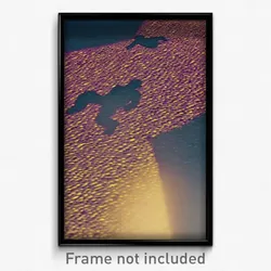 Pixel Art Poster - Bumpy Depths (8 Bit Psychedelic Trippy Video Game Print)
