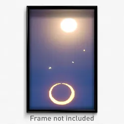 Pixel Art Poster - Simple Sun And Moon (8 Bit Psychedelic Video Game Print)