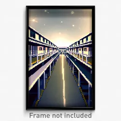 Pixel Art Poster - Different Barracks (8 Bit Psychedelic Video Game Print)