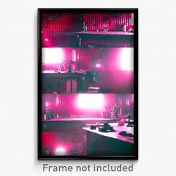 Pixel Art Poster - Rosy Workshop (8 Bit Psychedelic Trippy Video Game Print)
