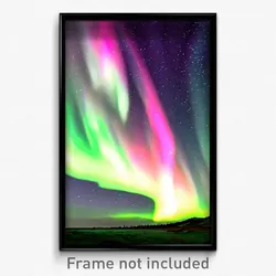 Pixel Art Poster - Gorgeous Aurora (8 Bit Psychedelic Trippy Video Game Print)