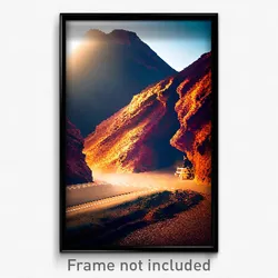 Pixel Art Poster - Gargantuan Switchback (8 Bit Psychedelic Video Game Print)