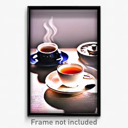 Pixel Art Poster - White Hot Tea (8 Bit Psychedelic Trippy Video Game Print)