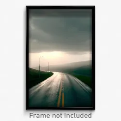 Pixel Art Poster - Gloomy Road (8 Bit Psychedelic Trippy Weird Video Game Print)