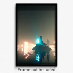 Pixel Art Poster - Infamous Isthmus (8 Bit Psychedelic Trippy Video Game Print)