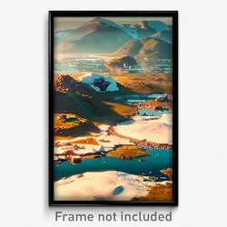 Pixel Art Poster - Arctic Dump (8 Bit Psychedelic Trippy Weird Video Game Print)