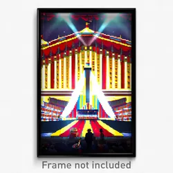 Pixel Art Poster - Huge Circus (8 Bit Psychedelic Trippy Weird Video Game Print)