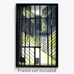Pixel Art Poster - Zigzag Jail (8 Bit Psychedelic Trippy Weird Video Game Print)