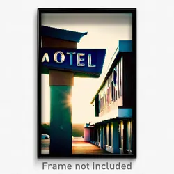 Pixel Art Poster - Thoughtful Motel (8 Bit Psychedelic Trippy Video Game Print)