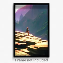 Pixel Art Poster - Silly Ridge (8 Bit Psychedelic Trippy Weird Video Game Print)