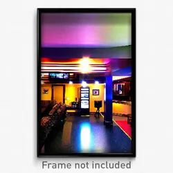 Pixel Art Poster - Famous Entertainment Room (8 Bit Video Game Print)