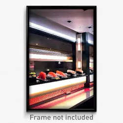 Pixel Art Poster - Spotless Sushi (8 Bit Psychedelic Trippy Video Game Print)