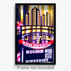 Pixel Art Poster - Bountiful Movie Awards (8 Bit Psychedelic Video Game Print)