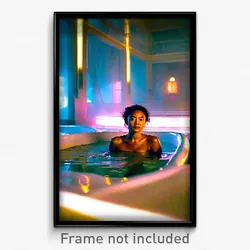 Pixel Art Poster - Brisk Baths (8 Bit Psychedelic Trippy Weird Video Game Print)