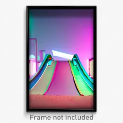 Pixel Art Poster - Unusual Slide (8 Bit Psychedelic Trippy Video Game Print)