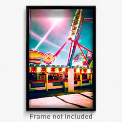 Pixel Art Poster - Authentic Fairground (8 Bit Psychedelic Video Game Print)