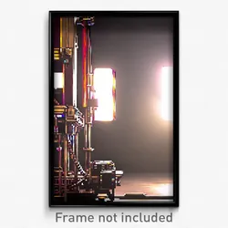 Pixel Art Poster - Flashy Foundry (8 Bit Psychedelic Trippy Video Game Print)