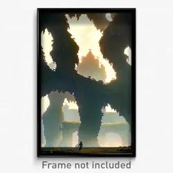 Pixel Art Poster - Voluminous Hovel (8 Bit Psychedelic Trippy Video Game Print)