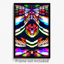 Pixel Art Poster - Kaleidoscopic Grocery Store (8 Bit Video Game Print)