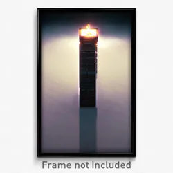 Pixel Art Poster - Square Hearth (8 Bit Psychedelic Trippy Video Game Print)