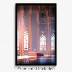 Pixel Art Poster - Elegant Resting Place (8 Bit Psychedelic Video Game Print)