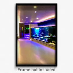 Pixel Art Poster - Imaginative Aquarium (8 Bit Psychedelic Video Game Print)