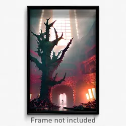 Pixel Art Poster - Thorny Cistern (8 Bit Psychedelic Trippy Video Game Print)