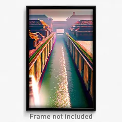 Pixel Art Poster - Elaborate Dike (8 Bit Psychedelic Trippy Video Game Print)