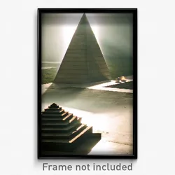 Pixel Art Poster - Concrete Pyramid (8 Bit Psychedelic Trippy Video Game Print)