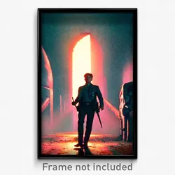 Pixel Art Poster - Deadly March (8 Bit Psychedelic Trippy Video Game Print)