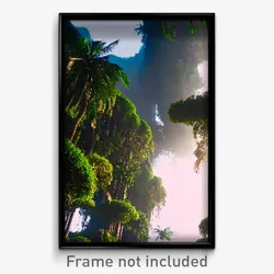 Pixel Art Poster - Hard To Find Rainforest (8 Bit Psychedelic Video Game Print)
