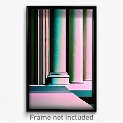 Pixel Art Poster - Harmonious Column (8 Bit Psychedelic Trippy Video Game Print)