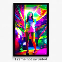 Pixel Art Poster - Colorful Space (8 Bit Psychedelic Trippy Video Game Print)