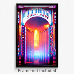 Pixel Art Poster - Vivacious Gate (8 Bit Psychedelic Trippy Video Game Print)