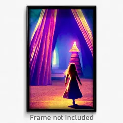 Pixel Art Poster - Violet Wigwam (8 Bit Psychedelic Trippy Video Game Print)