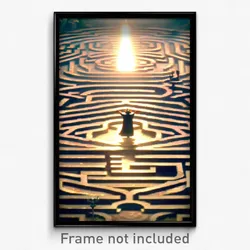 Pixel Art Poster - Enchanting Labyrinth (8 Bit Psychedelic Video Game Print)