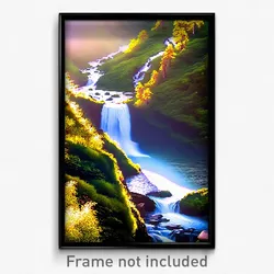 Pixel Art Poster - Spectacular Stream (8 Bit Psychedelic Video Game Print)